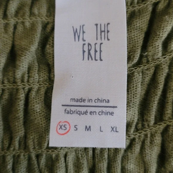 Free People ● We the free green linen blend swingy tank Sz XS - Picture 7 of 8